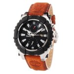 Montre homme timberland tbl1331js - 02c - mouvement quartz - cadran noir - bracelet en cuir marron