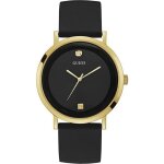 Montre homme - guess - w1264g1 - bracelet silicone noir - boîtier acier plaqué or - 44mm Montre homme - guess - w1264g1 - bracelet silicone noir - boîtier acier plaqué or - 44mm