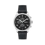 Montre - hugo boss - 1513987 - chronographe - noir et blanc - résistance 5 atm Montre - hugo boss - 1513987 - chronographe - noir et blanc - résistance 5 atm