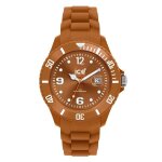 Montre - ice watch - big - cadran caramel - bracelet en silicone - etanche 5atm