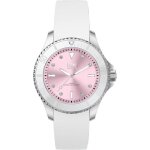 Montre ice watch - femmes - 020366 - blanc silicone - 35 mm - argent - rose