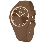 Montre ice watch - femmes - 022285 - silicone marron - etanche 10 atm