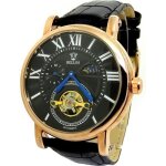 Montre ide cadeau homme automatique luxe cuir noir cuivre bleu rtro futuriste squelette rose