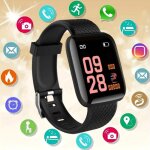 Montre intelligente de sport pour hommes et femmes bracelet de course moniteur de fitness suivi de la ...