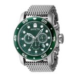 Montre - invicta - pro diver 47580 - quartz - homme - acier inoxydable - vert - 10 atm Montre - invicta - pro diver 47580 - quartz - homme - acier inoxydable - vert - 10 atm