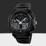 Montre num�rique militaire multifonction sport �tanche pour homme gris