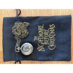 Montre - pendentif - etrange noel de mr jack - jack et sally - acier - 80 cm chane - 25 cm cadran