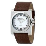 Montre pertegaz acier blanc marron mixte - hommes et femmes pds - 018 - m - quartz - cuir