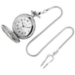 Montre de poche - excellanc - m�tal - 47 mm - quartz - argent� / dor�