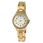 Montre - q&q - q&q femme dor� acier inoxydable - bo�tier 30 mm - bracelet acier dor� - quartz 3 atm