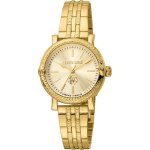 Montre quartz femme - roberto cavalli by franck muller - rv1l193m0051 - acier inoxydable - cadran or ...