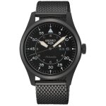 Montre - seiko 5 srph25 - m�canique - acier inoxydable - cadran noir - bracelet milanais noir