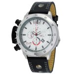Montre sport homme analogique à quartz bracelet cuir étanche chronographe gto roadtime - gris blanc Montre sport homme analogique à quartz bracelet cuir étanche chronographe gto roadtime - gris blanc