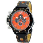 Montre sport homme gto warmup - gris - chronographe - etanche 10 atm - bracelet cuir