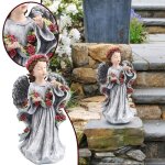 Comme montr statue dange de jardin rsine fille de fleur figurine ornement maison pelouse dcoration ...