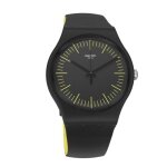 Montre - swatch - blacknyellow - quartz - résine - etanche 30m Montre - swatch - blacknyellow - quartz - résine - etanche 30m