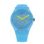 Montre swatch - ocean blur - mouvement quartz - coloris bleu - bracelet en rsine - mixte