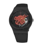 Montre - swatch - think time to black - biocramique 41mm - tanchit 30 atm - mixte