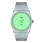 Montre - tissot - prx - acier - cadran vert clair - tanchit 10 atm