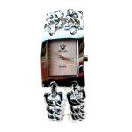 Montre watch femme argent bracelet chane bijoux