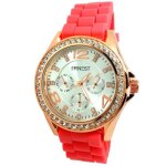 Montre watch femme chic rose cuivre pink diamant strass saumon ice id�e cadeau