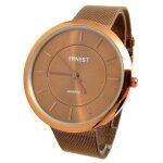 Montre watch femme extra plate marron chocolat maille milannaise klassik rond Montre watch femme extra plate marron chocolat maille milannaise klassik rond