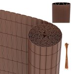 Monucep canisse en pvc facile � installer ? brise - vue d�coupable pour jardin balcon et cl�ture marron ...