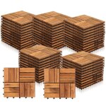 Monucep dalles terrasse acacia 30x30cm 2m� 22 pi�ces clips facile installer espace ext�rieur familial ...