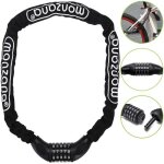 Monzana chane antivol vlo  code cadenas  combinaison 5 chiffres antivol vlo noir chane en acier ...