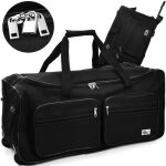 Monzana sac de voyage 85l noir � roulettes trolley sac de sport poign�e t�lescopique 2 roues verrouillable ...