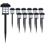 Monzana set de 12 lampes solaires piquet pour jardin 8h autonomie lumire extrieur led interrupteur ...