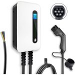Morec 7kw 32a monophas� ve wallbox borne de recharge avec type 2 c�ble charge rapide 6 m�tres blanche ...