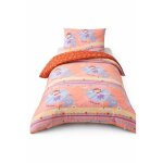 Mortreux couette chaude enfant 140x200 cm - microfibre terracota imprim� f�e garnissage 450 g / m�