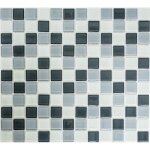 Mosa�que carrelage blanc gris anthracite p�te de verre salle de bains wc cuisine mur mosaikplatte mos62 ...