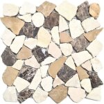 Mosa�que - mosani - mos44 - 30 - 190 - marbre naturel beige / marron - format 30x30 cm - antid�rapant ...