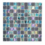 Mosa�que de verre carreau de mosa�que small flip flop iris� noir multicolore mos65 - s65