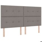 Mothinessto - 2160 - t�te de lit r�glable en hauteur taupe 180 cm tissu