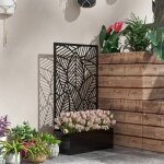 Mothinessto2111 - jardini�re avec brise - vue paravent treillis pour plante grimpante bac � fleurs - ...