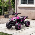 Mothinessto6073 - quad buggy �lectrique enfant 12 v 6 km / h max. effets lumineux selle pour enfant 3 ...