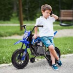 Moto �lectrique pour enfants 12 v avec musique stabilisateurs 3 - 6 ans bleue