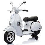 Moto lectrique pour enfant vespa officielle 12v avec licence piaggio blanc
