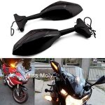 Moto rtroviseurs latraux avec led clignotant indicateur intgr pour vlos de course cbr gsxr yzf sportbike( ...