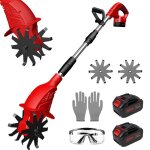 Motobineuse �lectrique sans fil 500w motoculteur avec 2 batteries 25cm de largeur de travail 15cm de ...