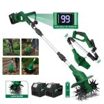 Motobineuse - newbeny - 21v sans fil - lame double 16cm - 2x4500mah - largeur 20cm / profondeur 15cm