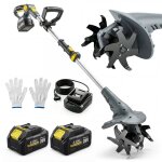 Motobineuse sans fil - motoculteur �lectrique - outsunny - 18v 355w 2 batteries 40ah l�ger et anti - ...