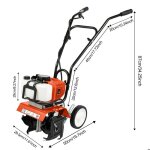 Motoculteur thermique - 1700 w motoculteur sans fil - 4 lames - 850 ml - 30 cm large / 12 cm profondeur ...