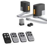 Motorisation connecte  bras articuls pour portail battant : 2. 5m / 250kg par battant - xb250 + 2 ...