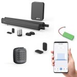 Motorisation connect�e pour portail � battants teha connect + batterie de secours + digicode + 2 t�l�commandes ...