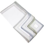 Mouchoirs - homme - lot de 10 - vert / gris / bleu - taille 36cm x 36cm