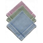 Mouchoirs - pastel - lot de 12 - 29x29 cm - 100% coton - lavable � 60�c